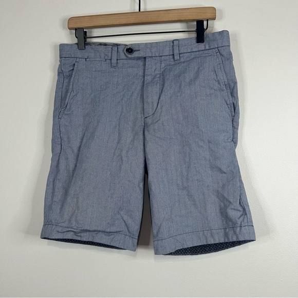 Ted Baker Heathered Blue Bermuda Shorts 30R - Picture 2 of 5